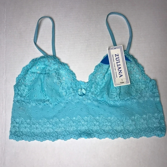 Zuliana Size Large Teal Vintage Lace Top. Made in Brazil. New With Tags. - Picture 2 of 3